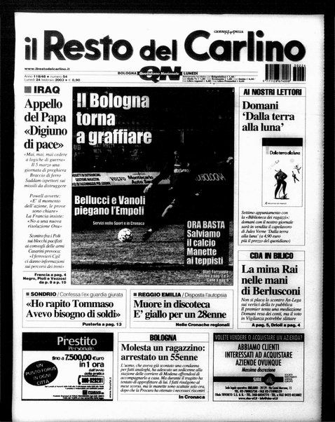 Il Resto del Carlino : giornale dell'Emilia